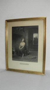Victorian scene engraving. Tit