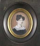 Victorian School oil on ivory