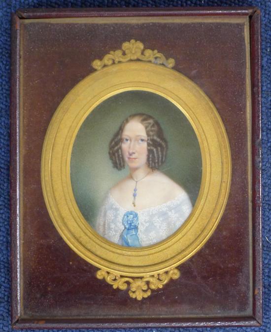 Victorian School oil on ivory