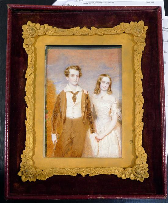 Victorian School oil on ivory