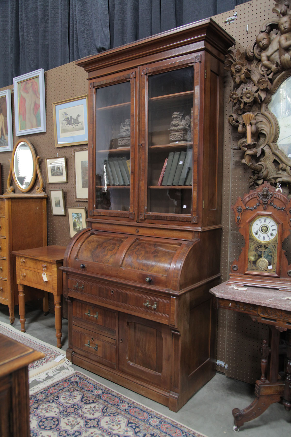 VICTORIAN SECRETARY BOOKCASE. 