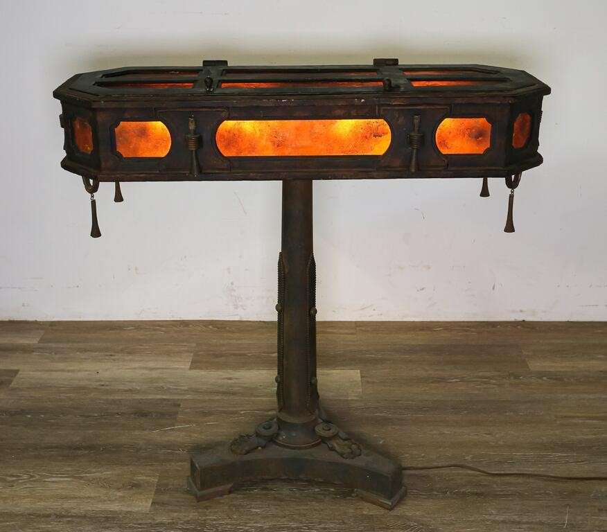 VICTORIAN SHIP'S LAMP CONSOLE