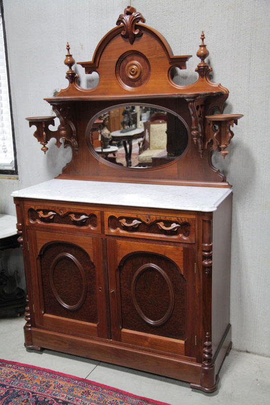 VICTORIAN SIDE BOARD. Walnut with