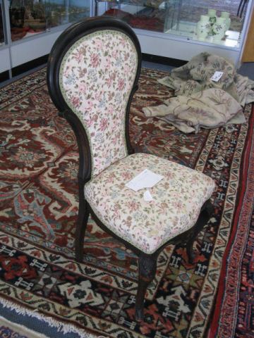 Victorian Side Chair carved legs.