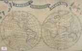 VICTORIAN SILK EMBROIDERED MAP