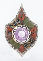 VICTORIAN SILVER AMETHYST & AG