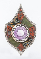 VICTORIAN SILVER AMETHYST &AMP