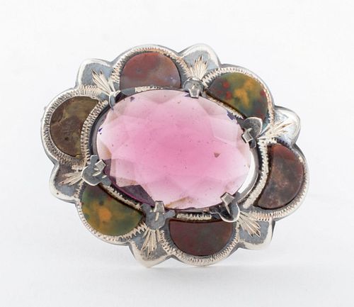 VICTORIAN SILVER AMETHYST &AMP;