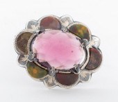 VICTORIAN SILVER AMETHYST & BL