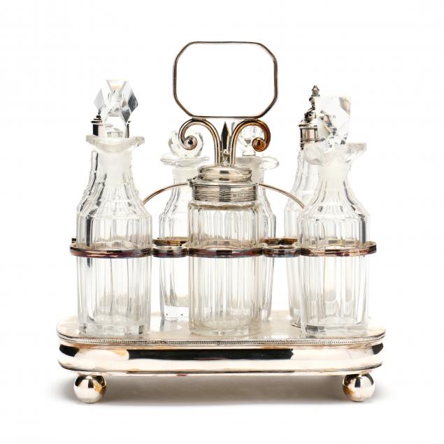 VICTORIAN SILVER AND CUT GLASS