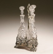 Victorian silver and glass dec