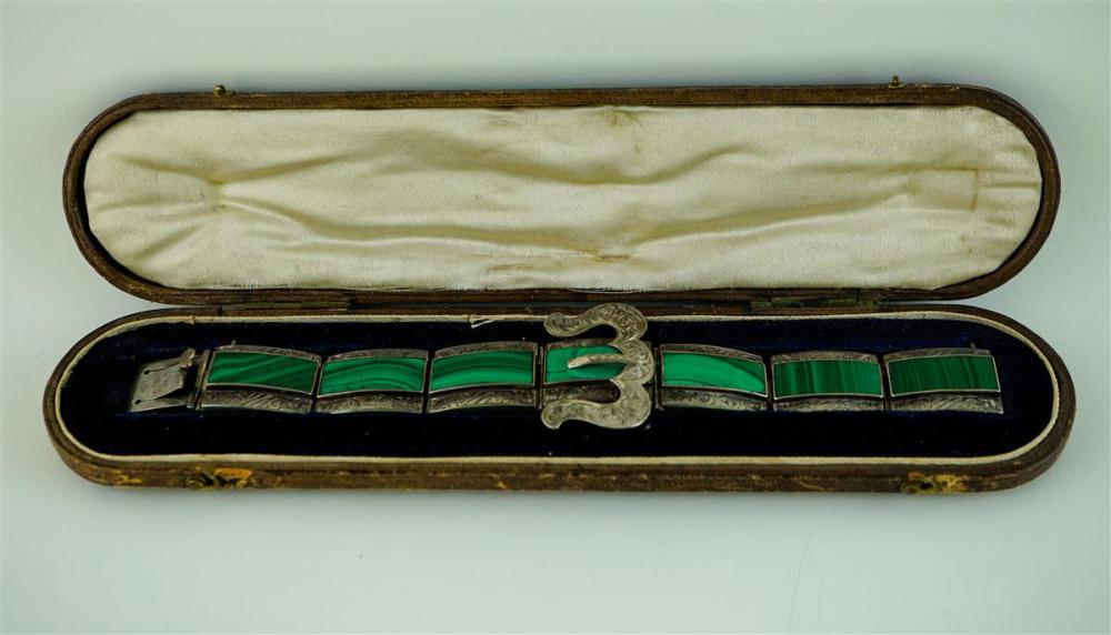 VICTORIAN SILVER AND MALACHITE