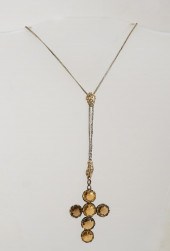 VICTORIAN SILVER AND TOPAZ CRO