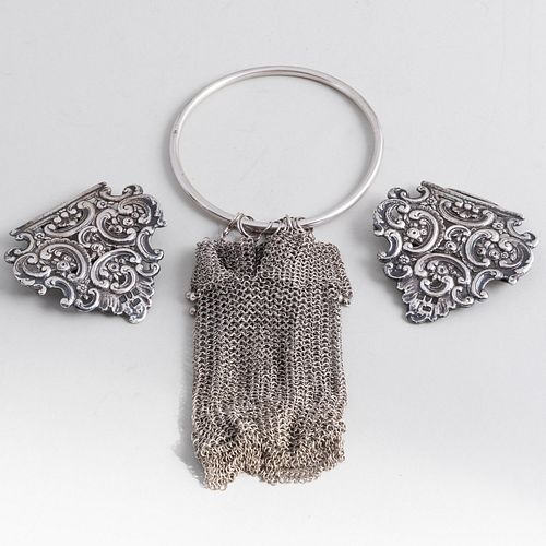 VICTORIAN SILVER BELT BUCKLE AND