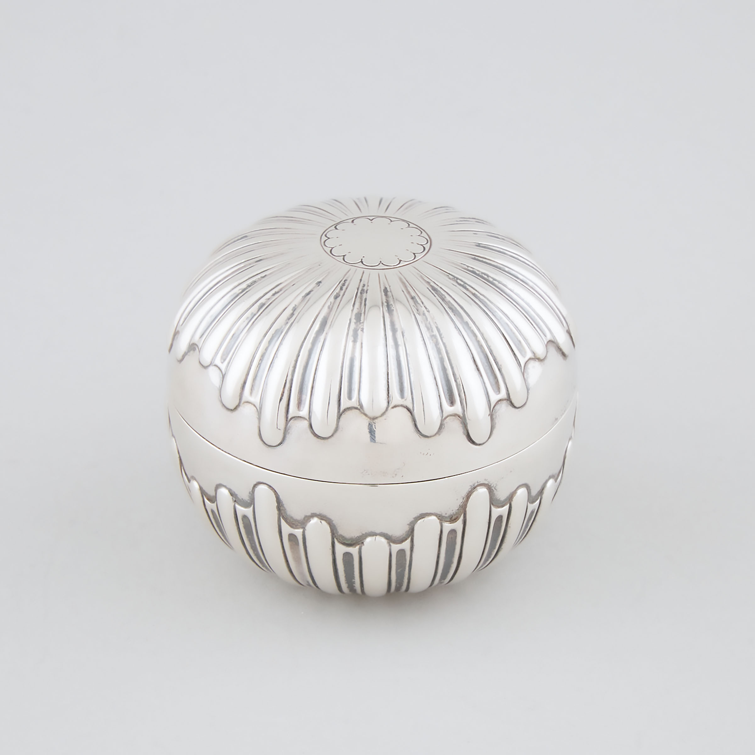 Victorian Silver Circular Box,