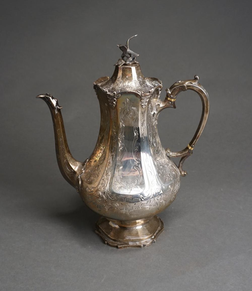 VICTORIAN SILVER COFFEE POT, LONDON