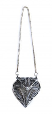 VICTORIAN SILVER FILIGREE CHAT