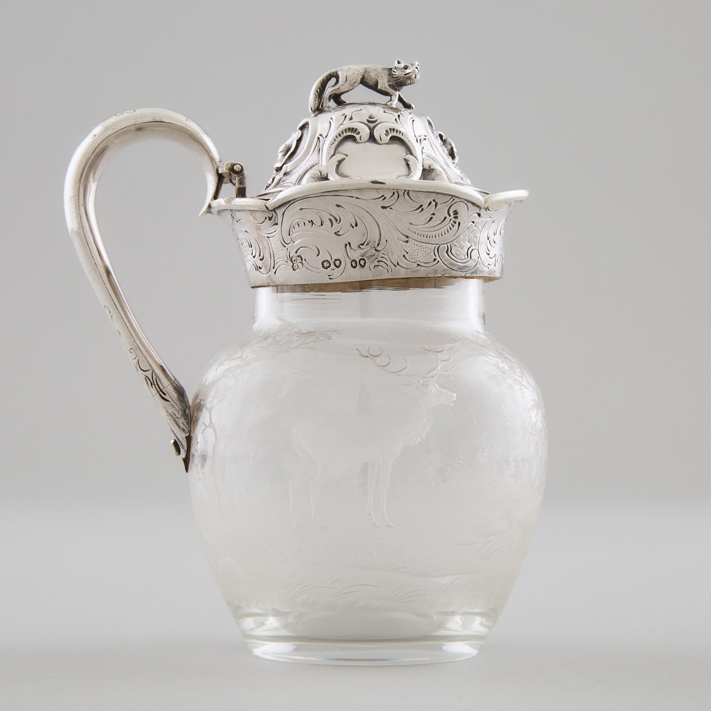Victorian Silver Mounted Etched