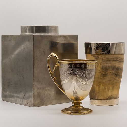 VICTORIAN SILVER MUG, AN ENGLISH