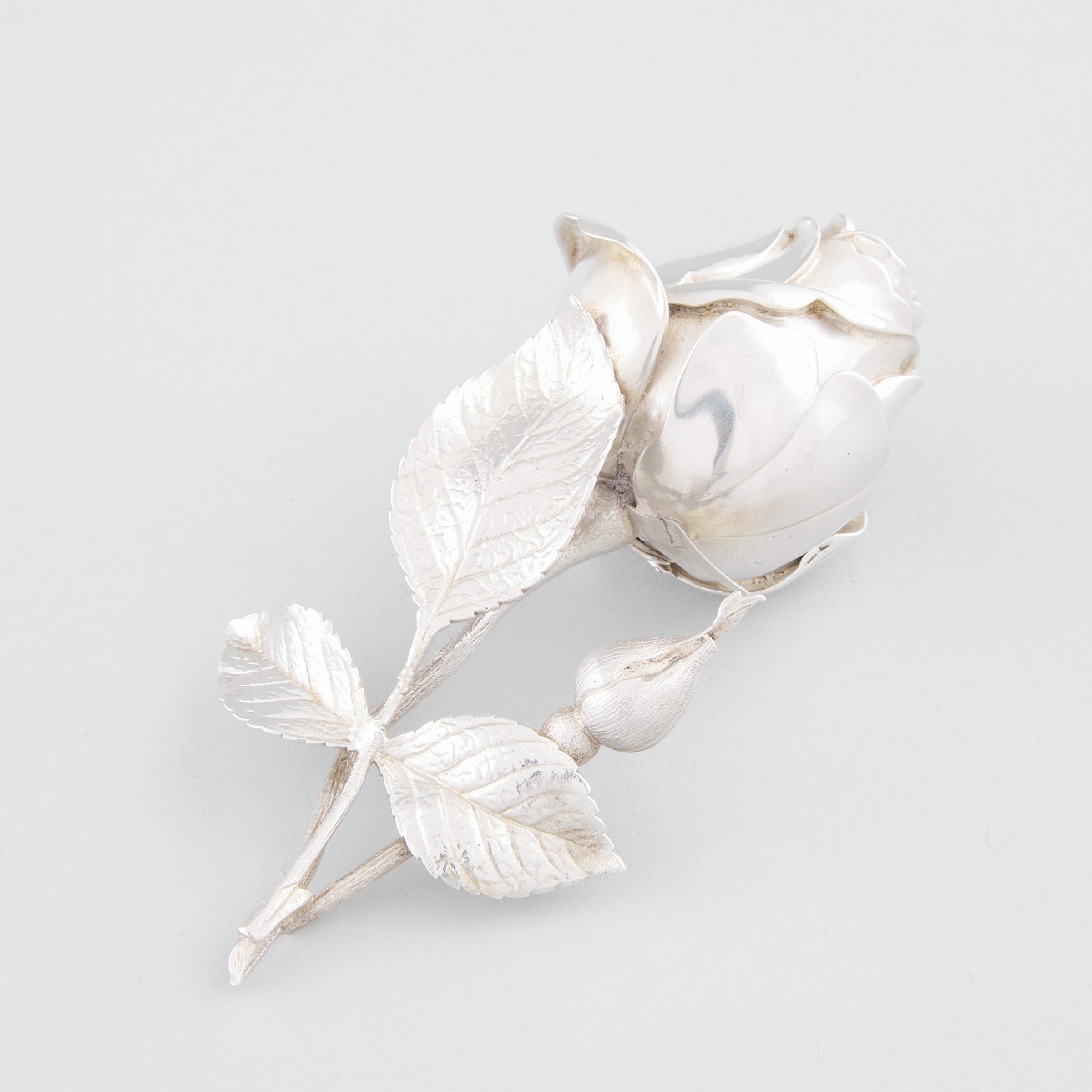 Victorian Silver Novelty Rose