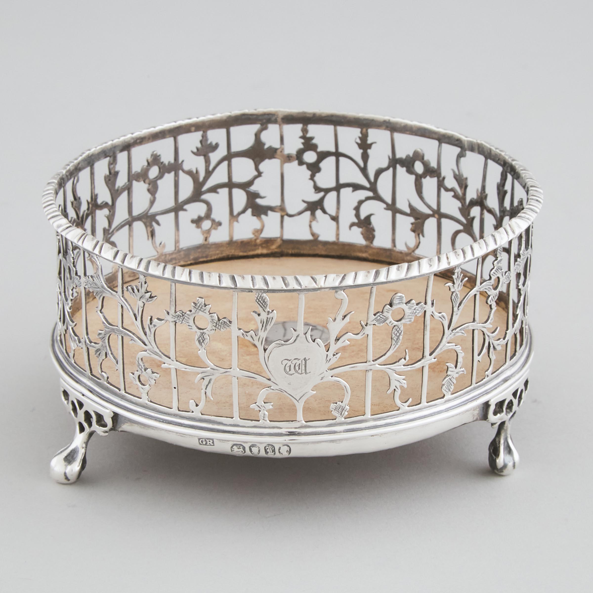 Victorian Silver Pierced Coaster,