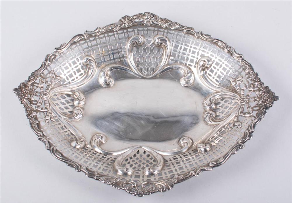 VICTORIAN SILVER PIERCED DISH,