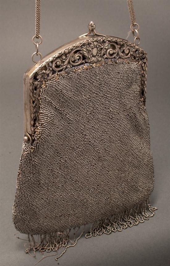 Victorian silver-plate beaded