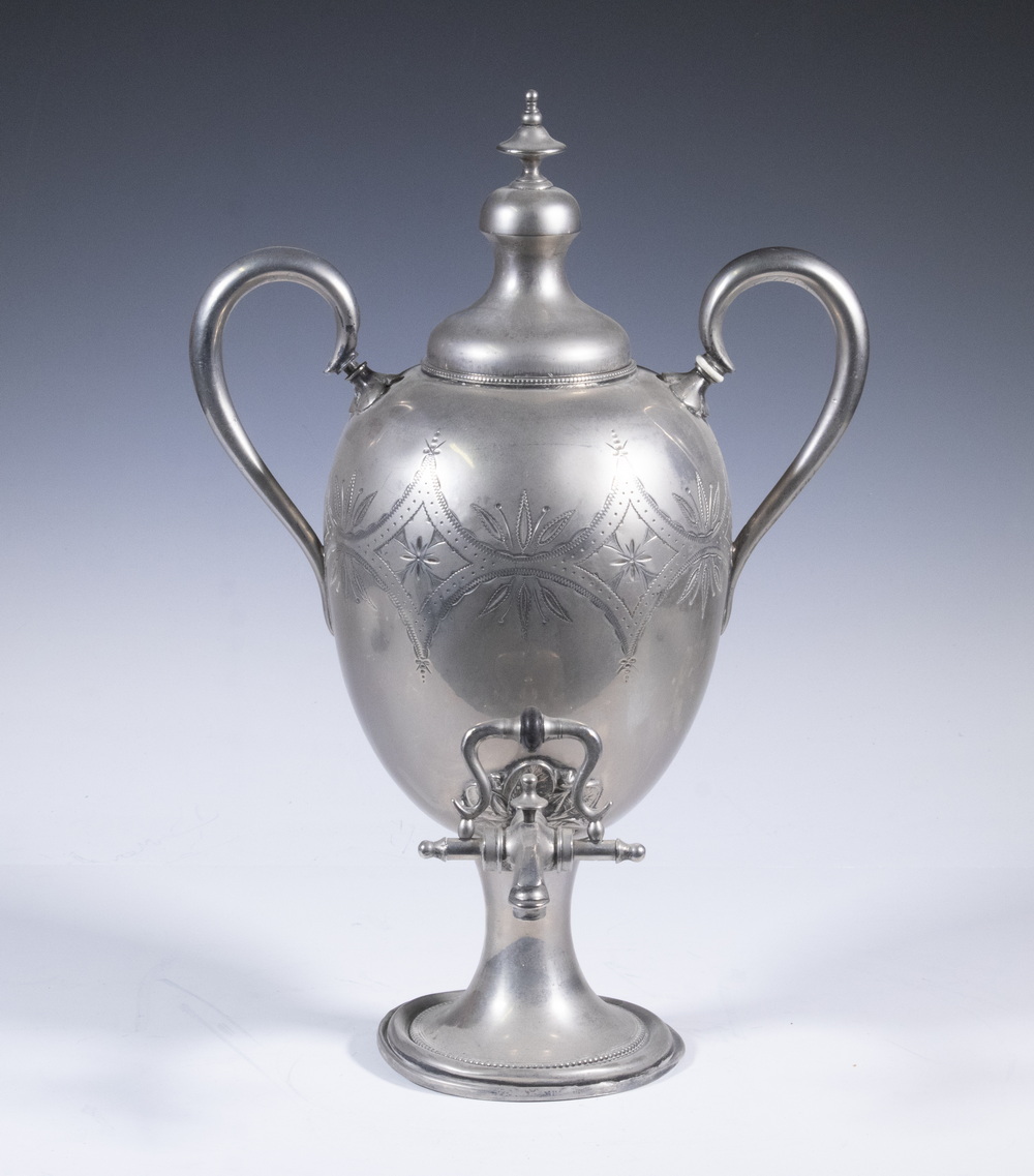 VICTORIAN SILVER-PLATE BEVERAGE URN