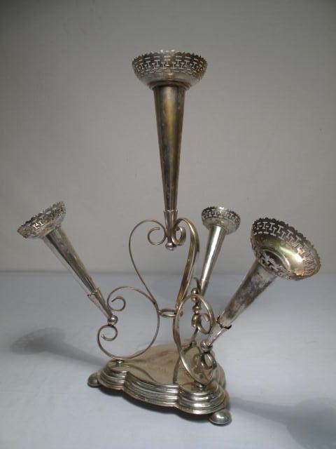 Victorian silver plated floral