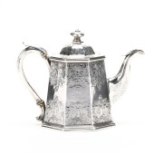 VICTORIAN SILVER TEAPOT, MARK