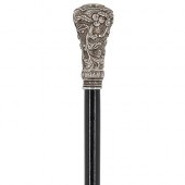 VICTORIAN SILVER & WOOD WALKIN