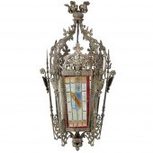 VICTORIAN SILVERED METAL AND L