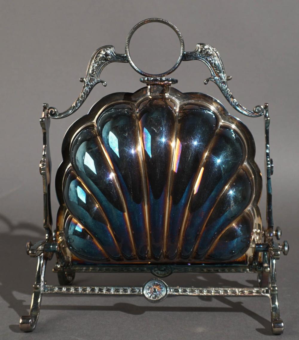 VICTORIAN SILVERPLATE BUN WARMER,