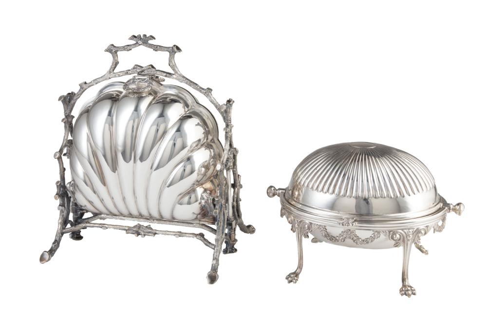VICTORIAN SILVERPLATE COQUIFORM