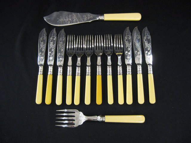 Victorian Silverplate & Ivory