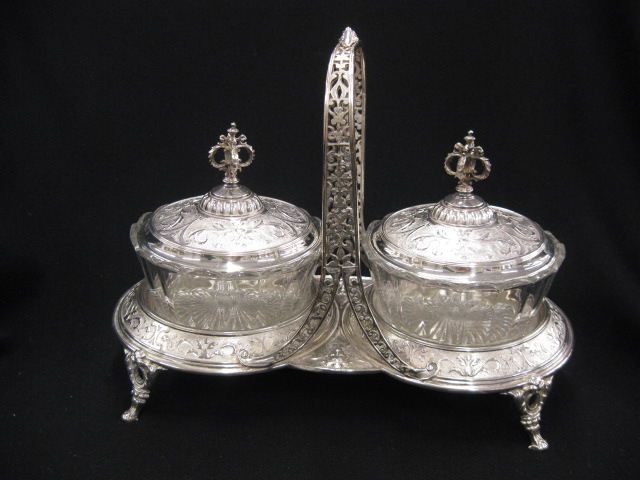 Victorian Silverplate Server double