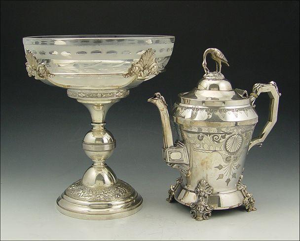 VICTORIAN SILVERPLATE STORK