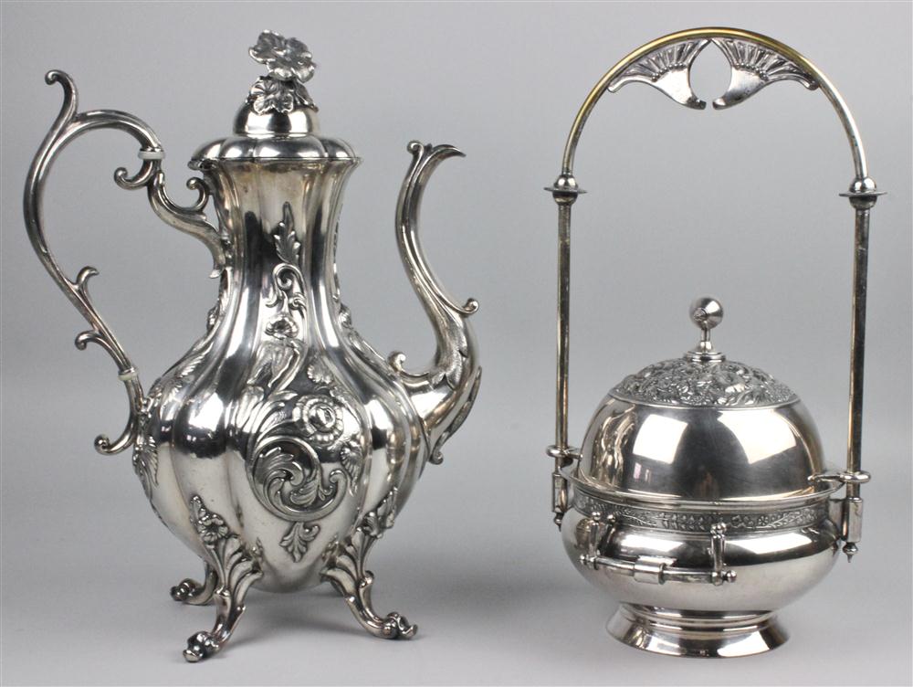 VICTORIAN SILVERPLATE TEAPOT late