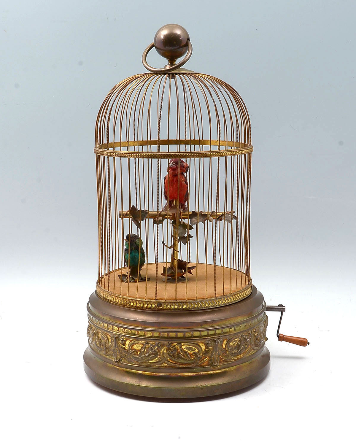 VICTORIAN SINGING 2 BIRD AUTOMATON: