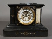 VICTORIAN SLATE MANTLE CLOCK,