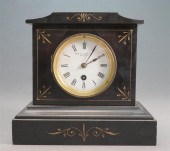 VICTORIAN SLATE MANTLE CLOCK,