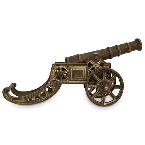 VICTORIAN SOLID BRASS CANNON
