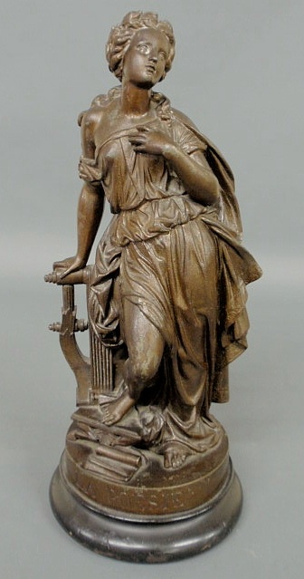 Victorian spelter metal figure