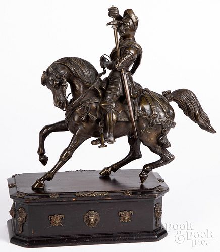 VICTORIAN SPELTER STATUE OF A