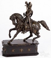 VICTORIAN SPELTER STATUE OF A