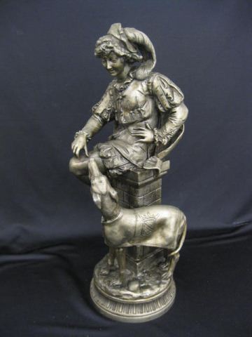 Victorian Spelter Statue of