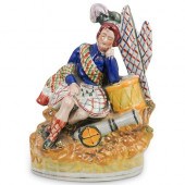 VICTORIAN STAFFORDSHIRE PORCEL