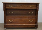 VICTORIAN STAINED PINE CHEST O