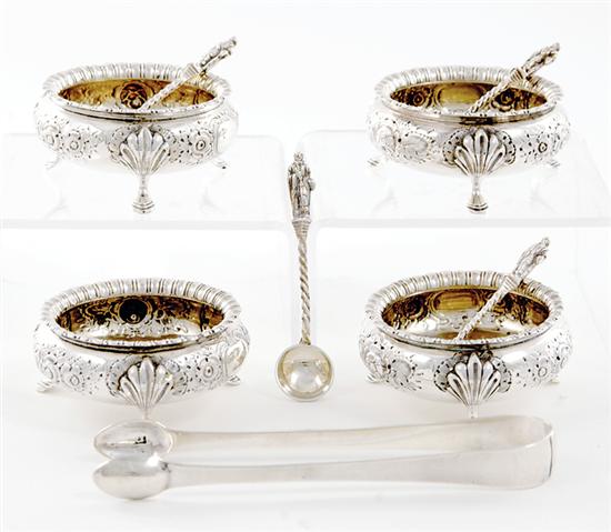 Victorian sterling salt cellars and