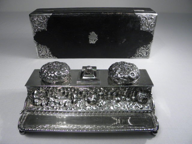 Victorian sterling silver glove box